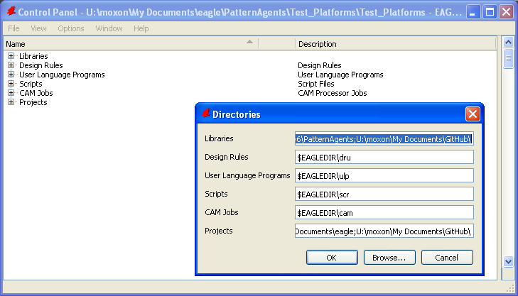 eagle->options-> directories eagle->options-> directories