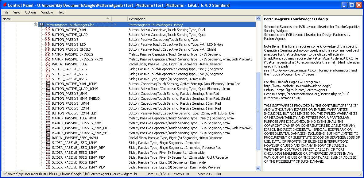 PatternAgents Touch Widgets Library PatternAgents Touch Widgets Library